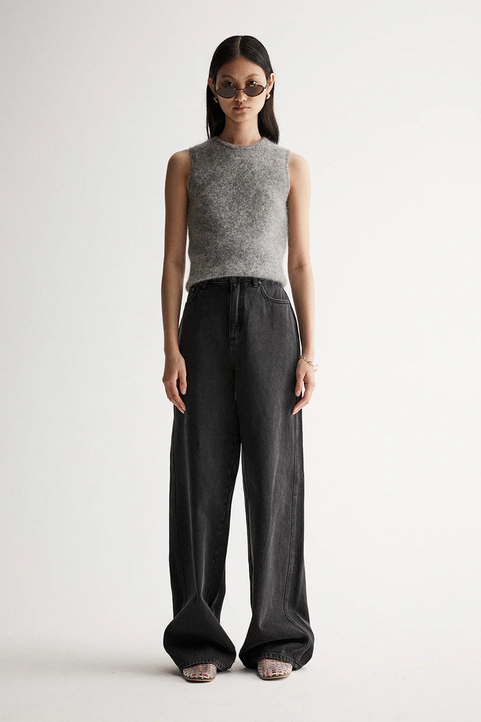 Elka - Abigail Knit Tank - Grey Marle