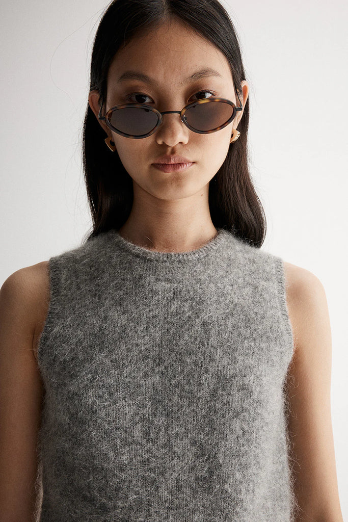 Elka - Abigail Knit Tank - Grey Marle
