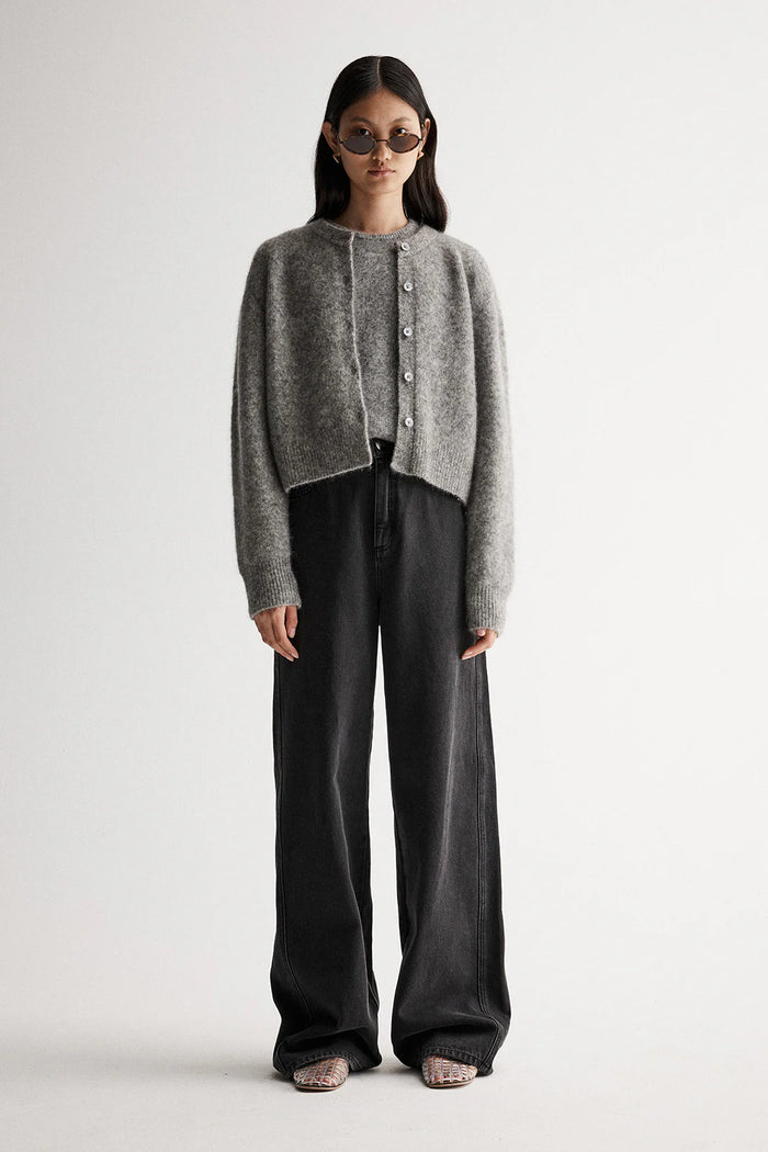 Elka - Abigail Knit Cardigan - Grey Marle
