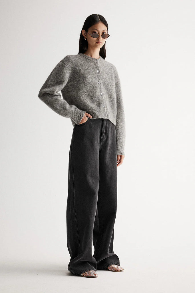 Elka - Abigail Knit Cardigan - Grey Marle