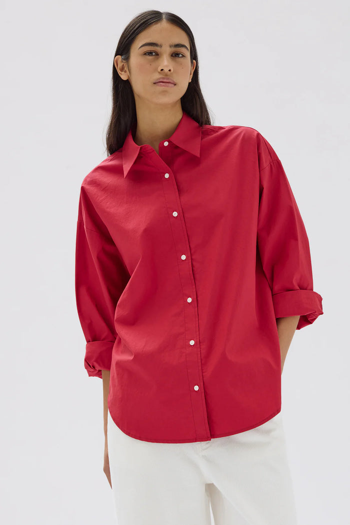 Assembly - Everyday Poplin Shirt - Dark Cherry