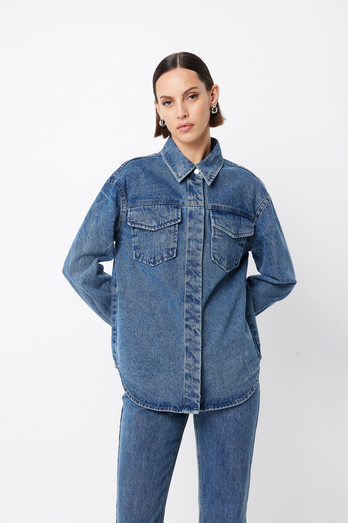 Mossman -Bexley Shirt - Dark Blue