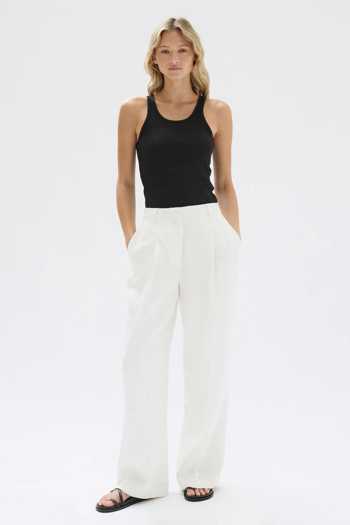 Assembly- Aria Linen Pant- Antique White