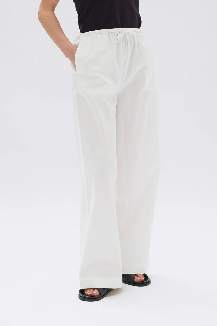 Assembly- Philipa Poplin Pant- White
