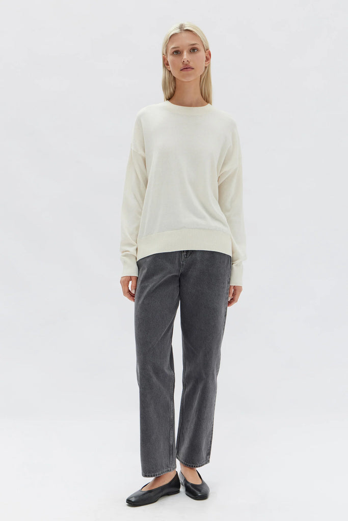 Assembly - Cotton Cashmere Lounge Sweater - Cream