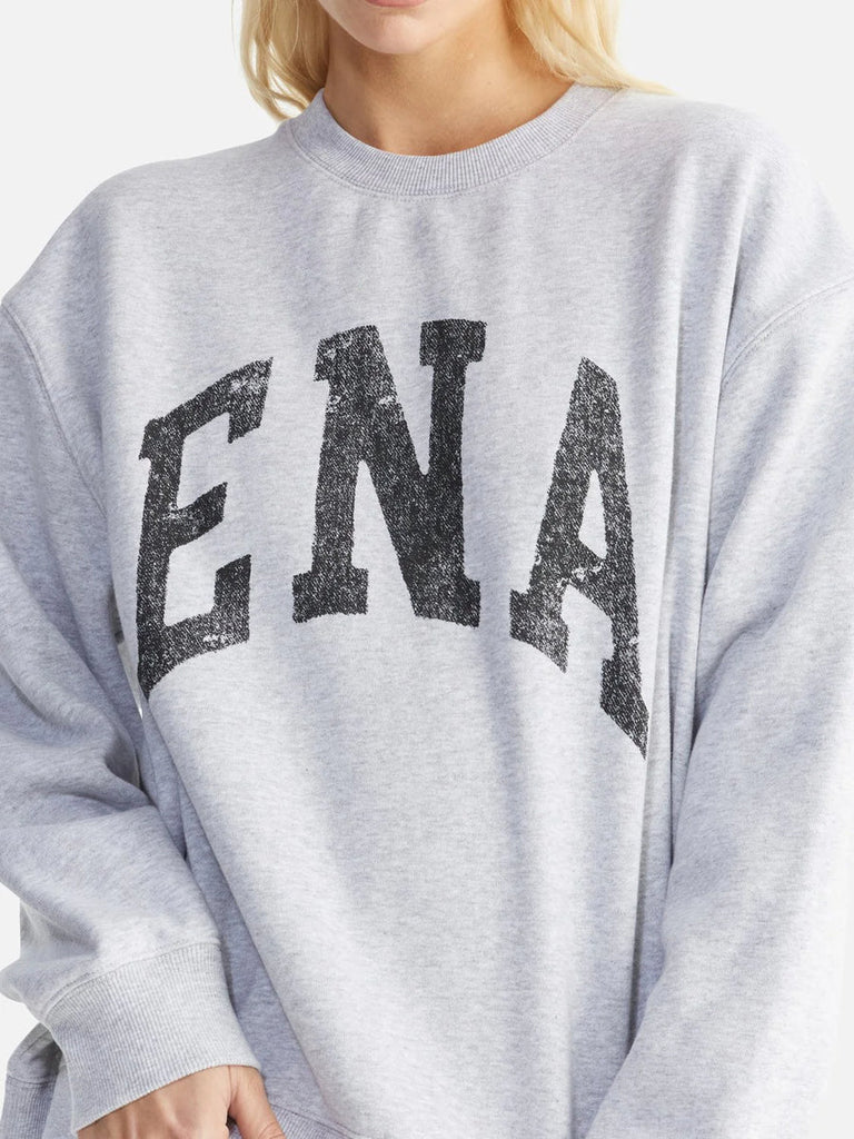 Ena Pelly- Lilly Oversized Sweater College- Mid Grey Marle