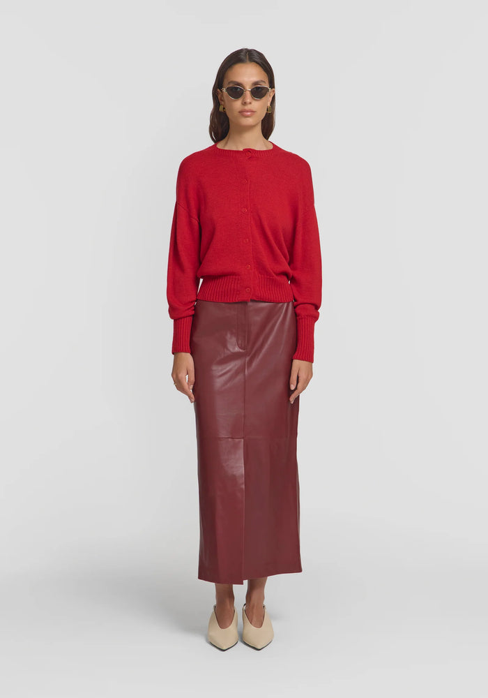 Viktoria & Woods - Hart Merino Cardigan - Fire Red