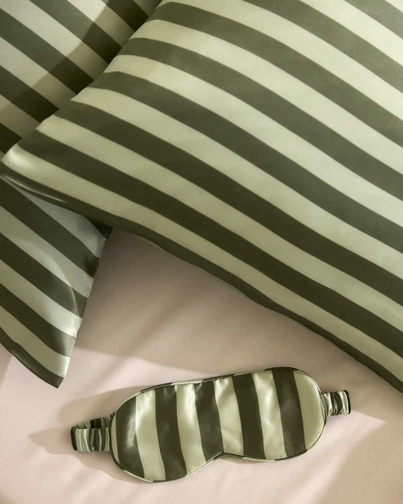 Hommey - Silk Pillowcase - Wasabi Stripes (Online Only)