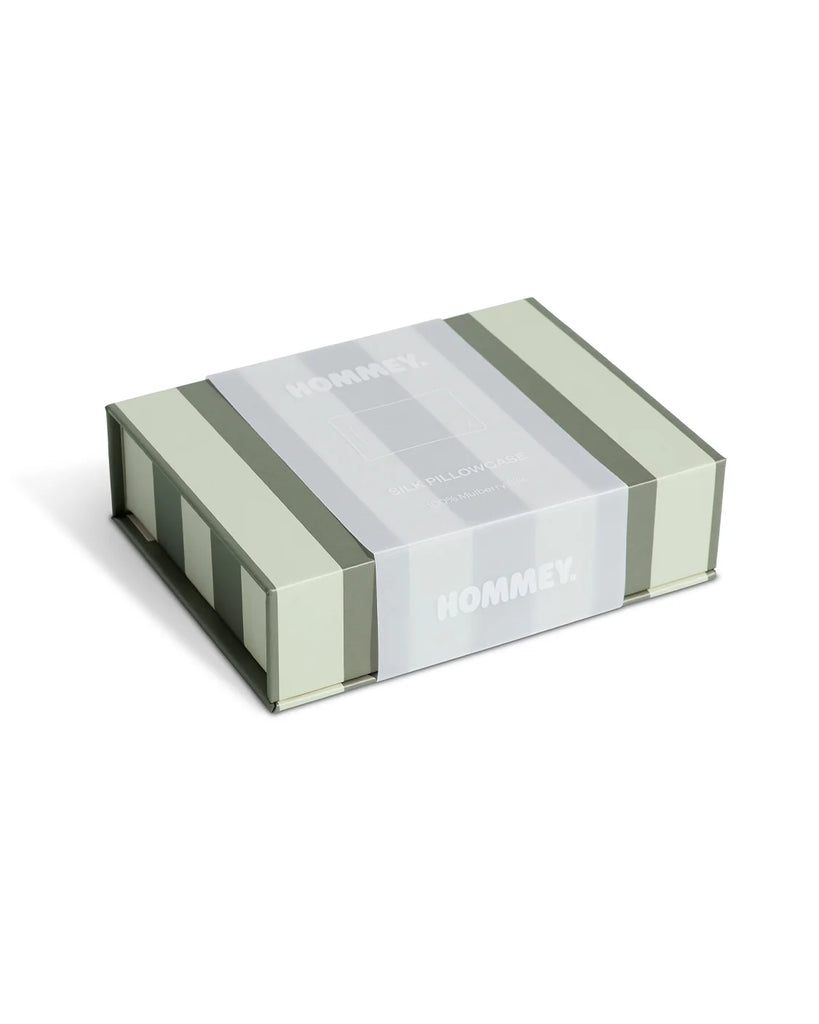Hommey - Silk Pillowcase - Wasabi Stripes (Online Only)