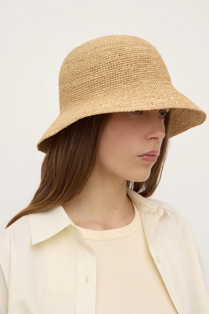 Assembly Label - Raffia Bucket Hat - Natural