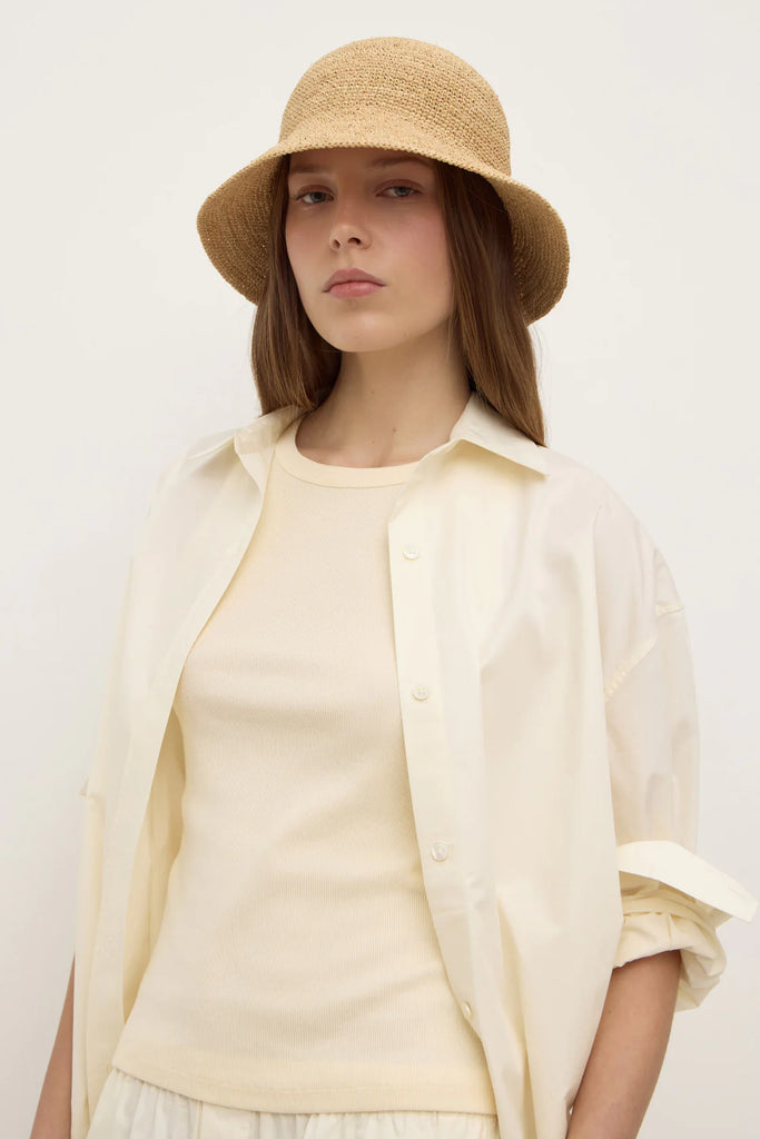 Assembly Label - Raffia Bucket Hat - Natural