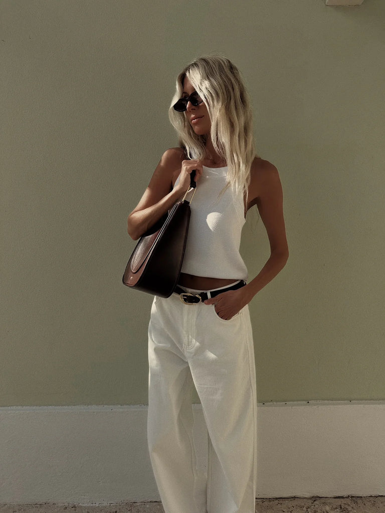 Sancia - The Tash Knit Tank - White