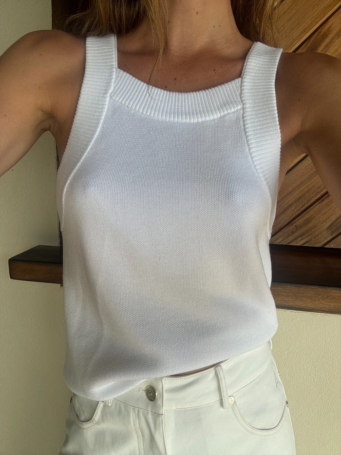 Sancia - The Tash Knit Tank - White