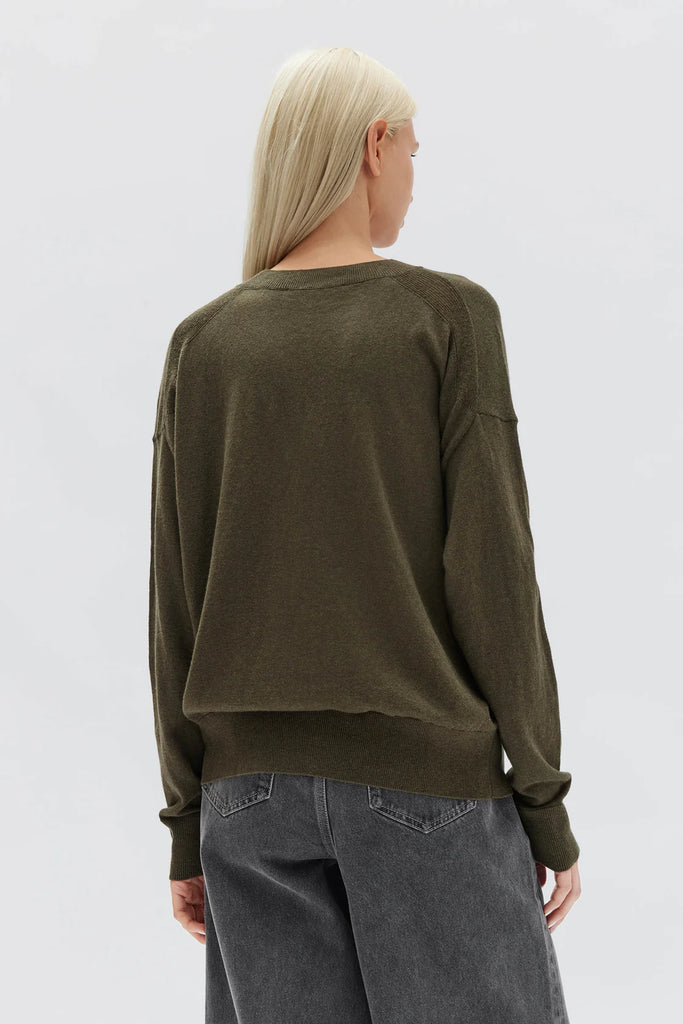 Assembly - Cotton Cashmere Lounge Sweater - Pea Marle