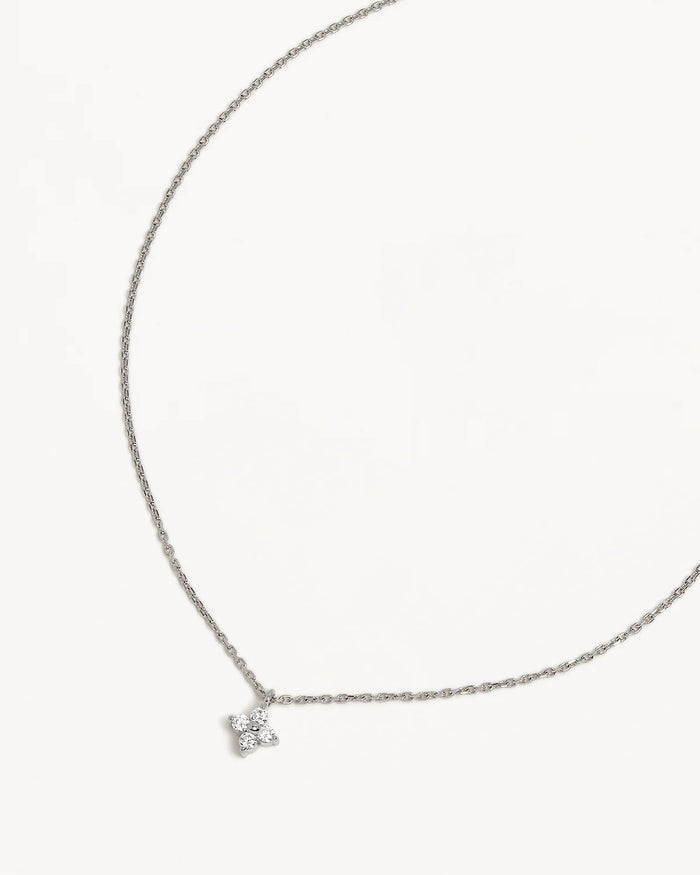 By Charlotte - Crystal Bloom Necklace - Silver