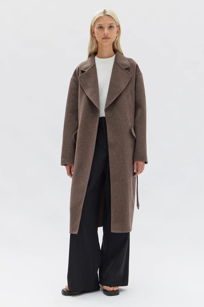 Assembly - Sadie Single Breasted Wool Coat - Cocoa