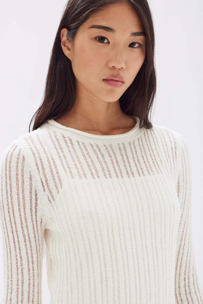 Assembly - Gwen Cotton Knit Mini Dress Cream- Assembly Label