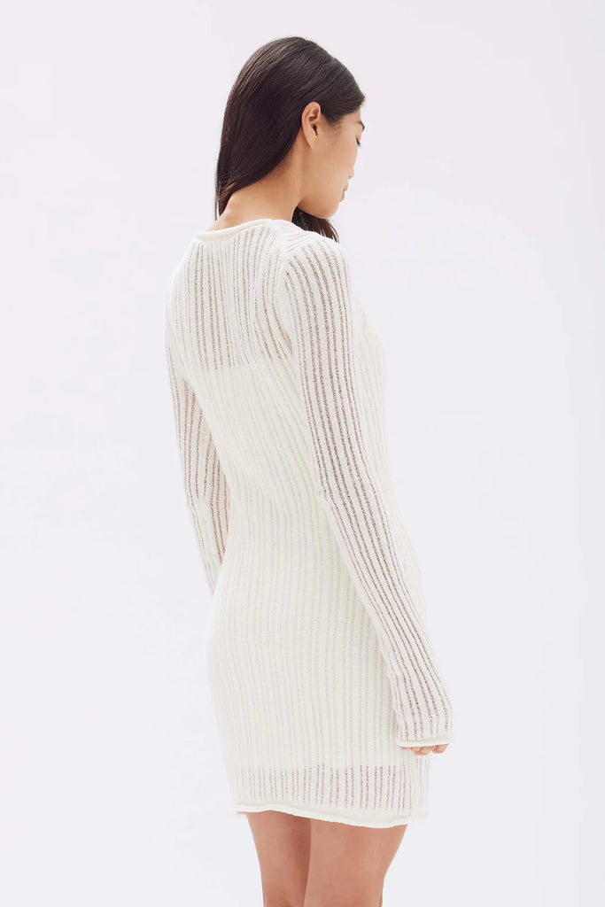 Assembly - Gwen Cotton Knit Mini Dress Cream- Assembly Label