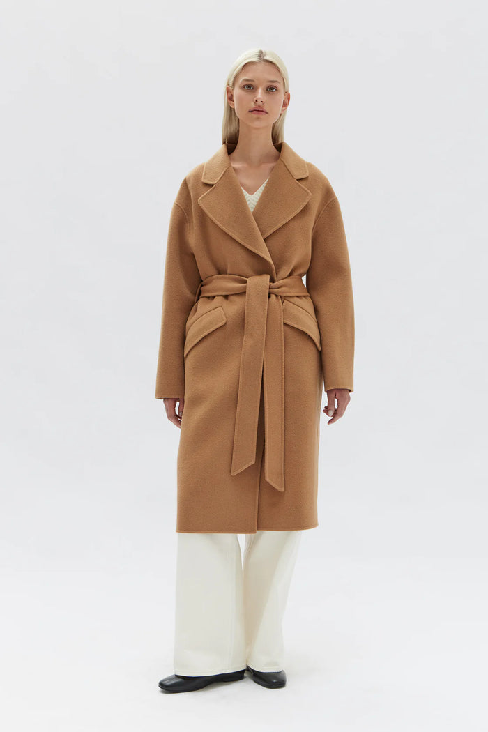 Assembly - Sadie Single Breasted Wool Coat Camel