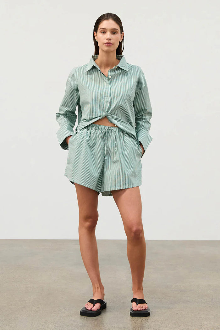 Zulu & Zephyr - Tallow Pinstripe Cotton Shirt