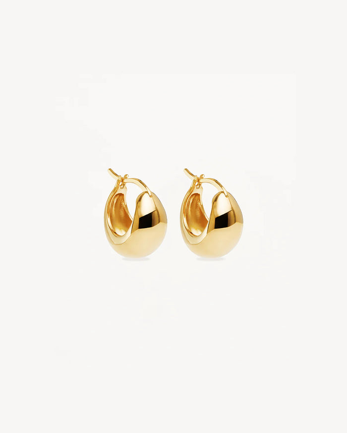By Charlotte - Sunkissed Large Hoops - 18k Gold Vermeil
