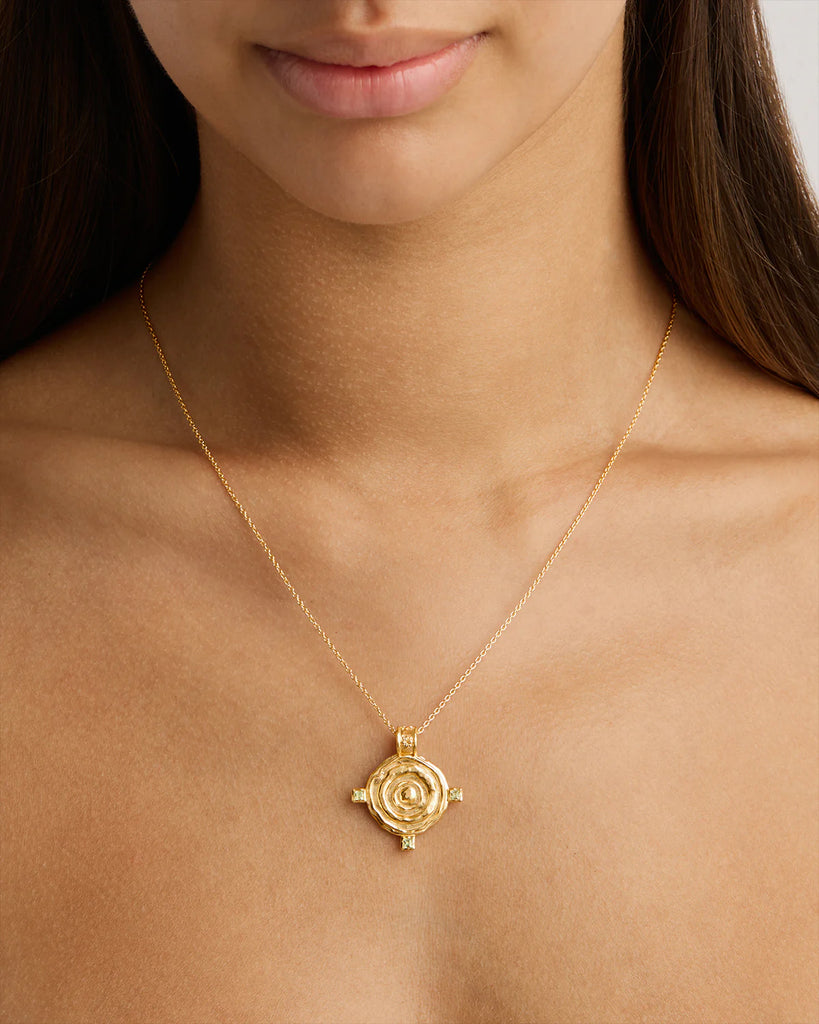 By Charlotte - Shield Necklace - 18k Gold Vermeil