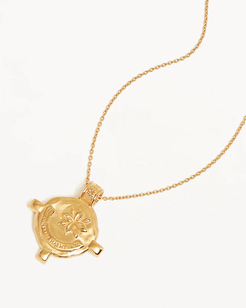 By Charlotte - Shield Necklace - 18k Gold Vermeil