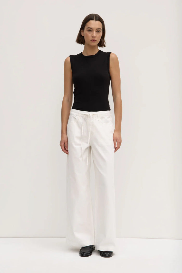 Assembly - Bobbie Twill Midrise Pant - Vintage White
