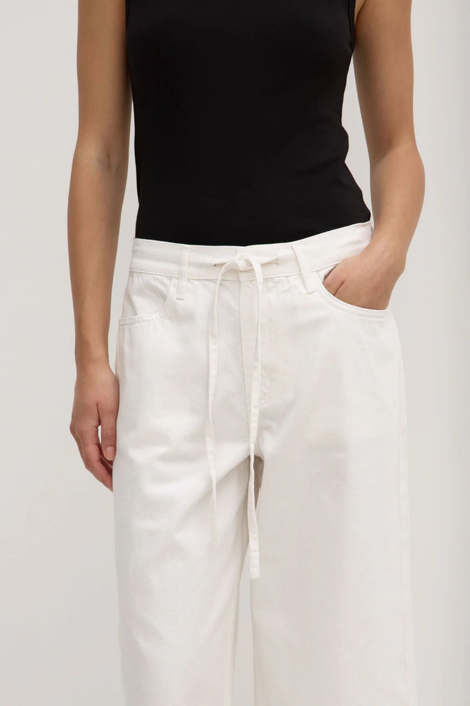 Assembly - Bobbie Twill Midrise Pant - Vintage White