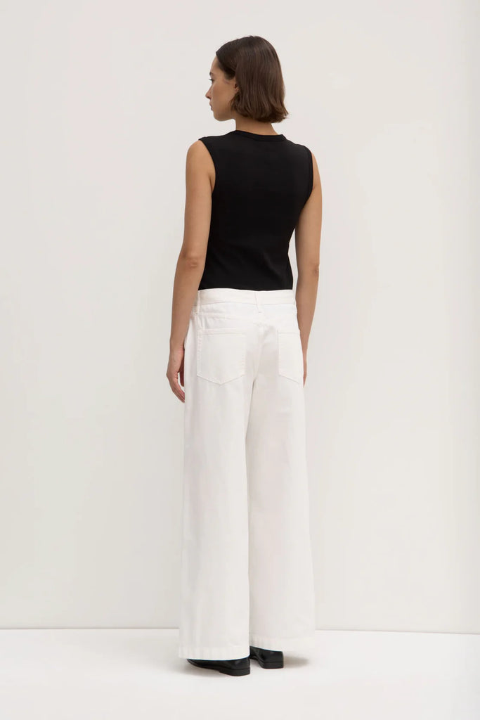 Assembly - Bobbie Twill Midrise Pant - Vintage White