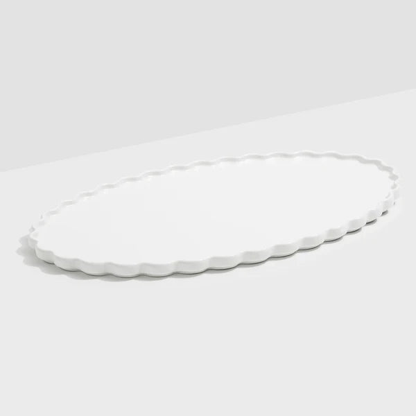 Fazeek - Ceramic Wave Platter - White