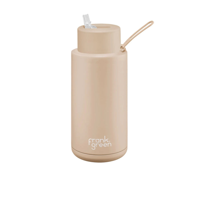 Frank Green -  Frank Green - 34oz Ceramic Reusable Bottle (with straw) - Soft Stone