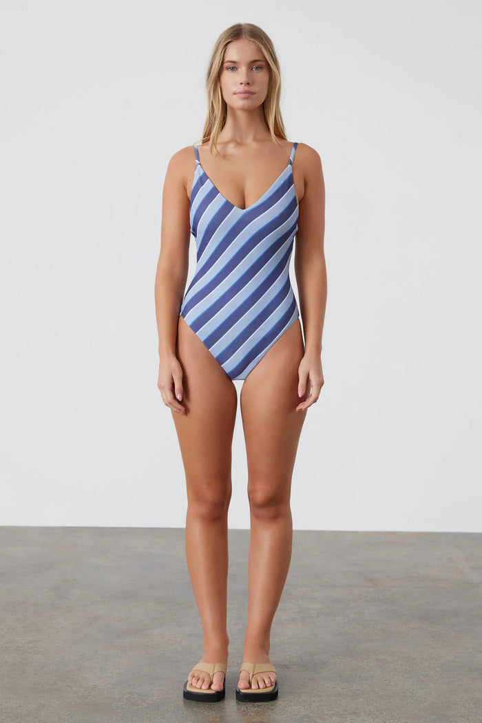 Zulu & Zephyr - Horizon Stripe Textured One Piece