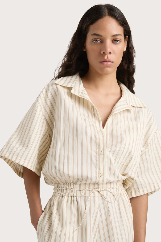 Faithfull - Faia Playsuit - Shadow Stripe Butter