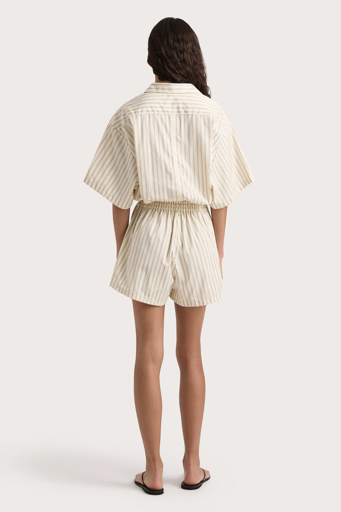 Faithfull - Faia Playsuit - Shadow Stripe Butter