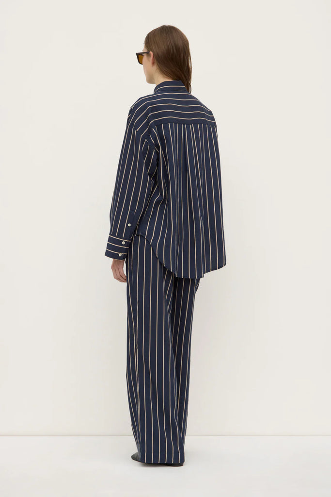 Assembly -  Colleen Stripe Navy/Tan L/S Shirt
