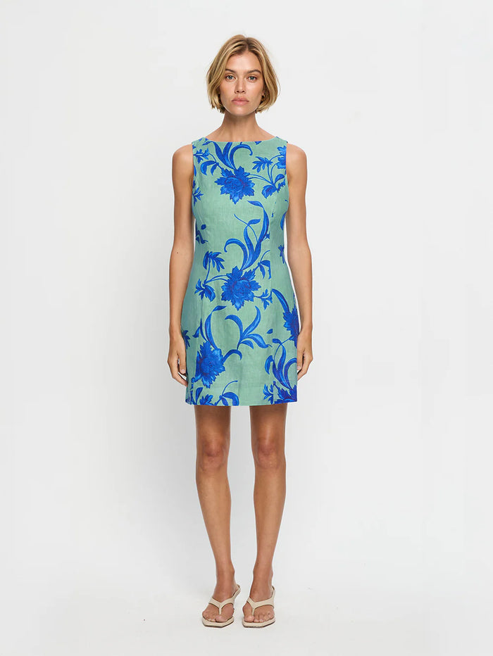 Kivari - Juniper Mini Dress - Cobalt Blue/Green
