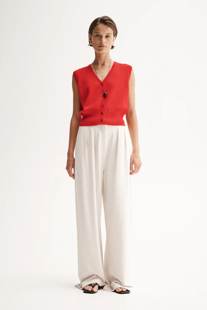 Elka - Halifax Knit Vest - Red