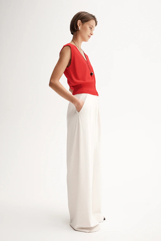 Elka - Halifax Knit Vest - Red