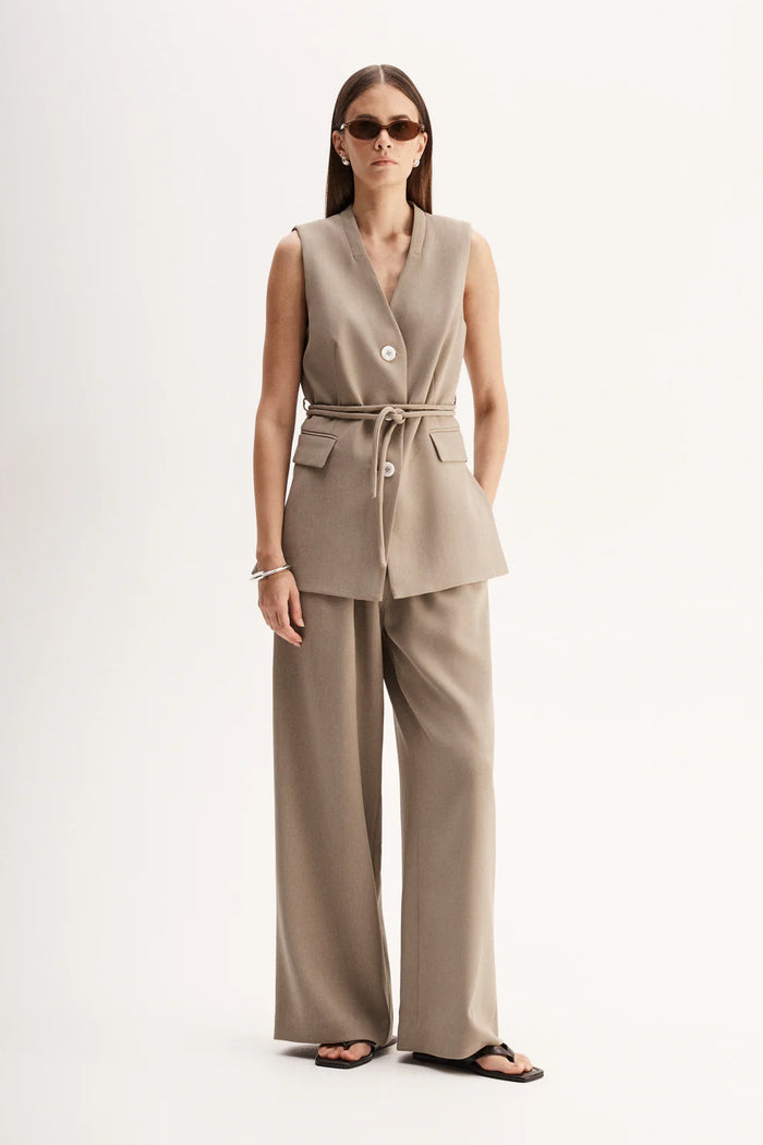Elka- Lora Vest- Taupe