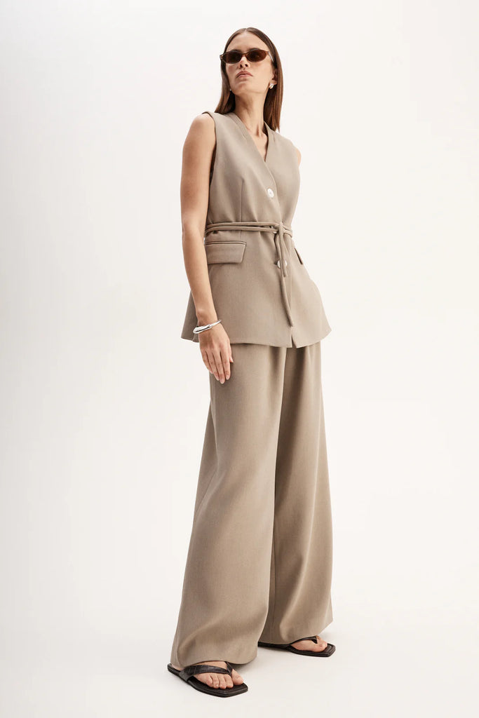 Elka- Lora Vest- Taupe