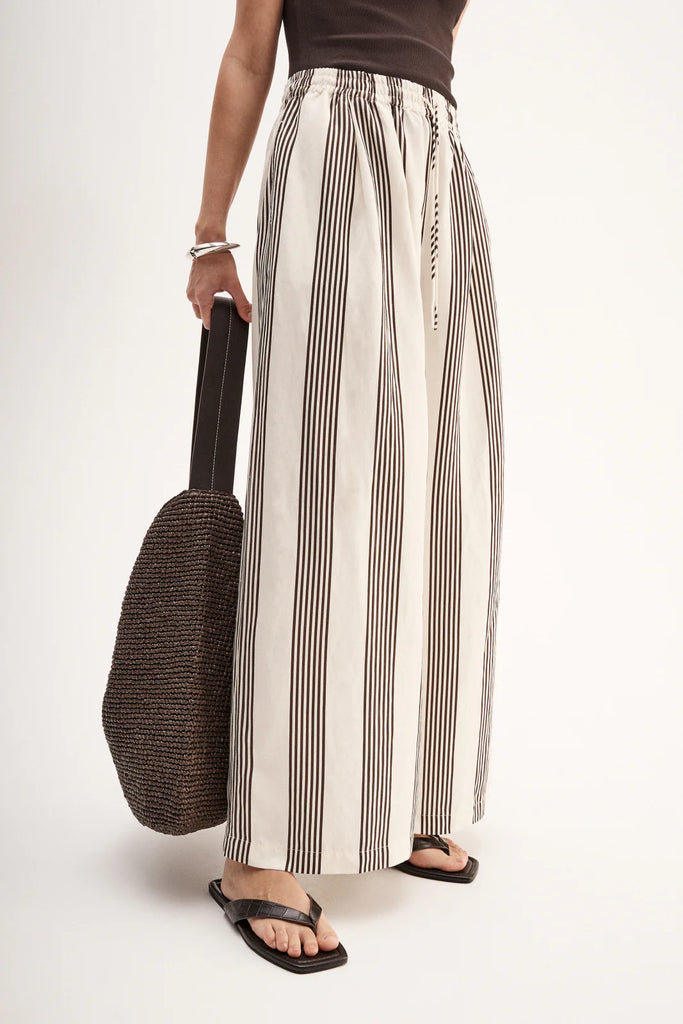 Elka - Milo Stripe Pant - Chocolate Stripe