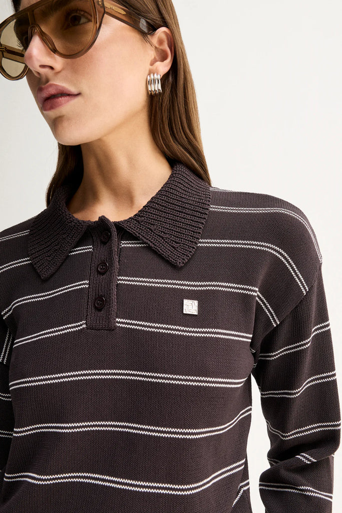 Elka - Irina Knit Jumper - Chocolate Stripe