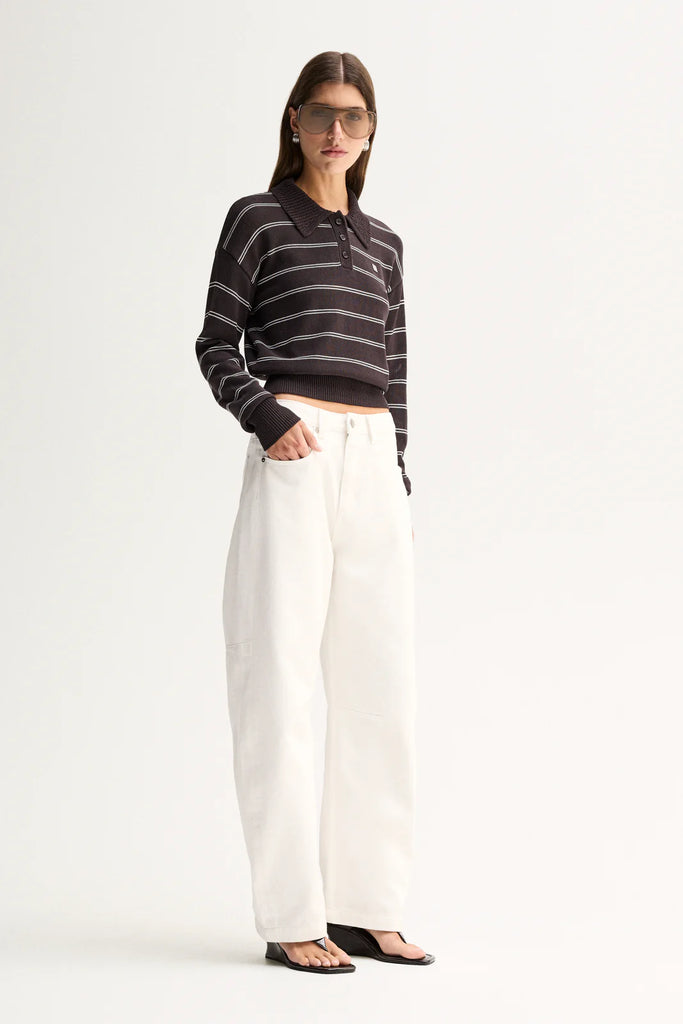 Elka - Irina Knit Jumper - Chocolate Stripe