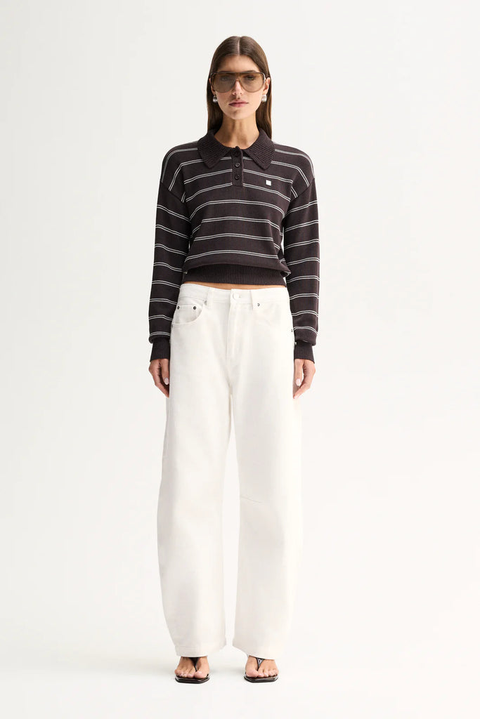 Elka - Irina Knit Jumper - Chocolate Stripe