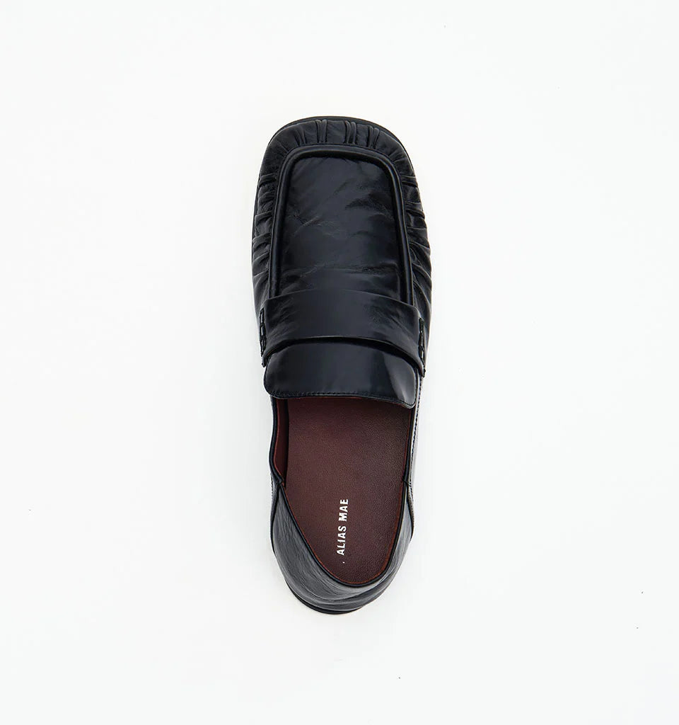 Alias Mae - Kruz - Black Oily Crinkle Leather
