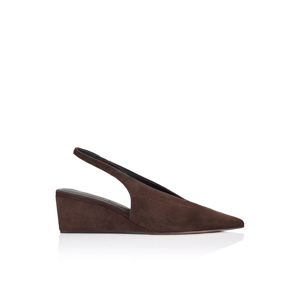Lana Wilkinson - Ayvie Wedge - Espresso Suede