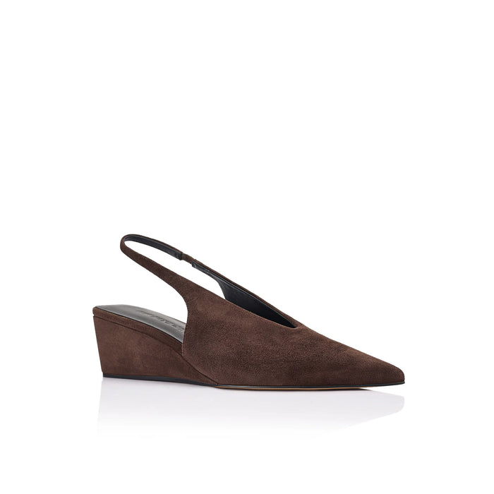 Lana Wilkinson - Ayvie Wedge - Espresso Suede