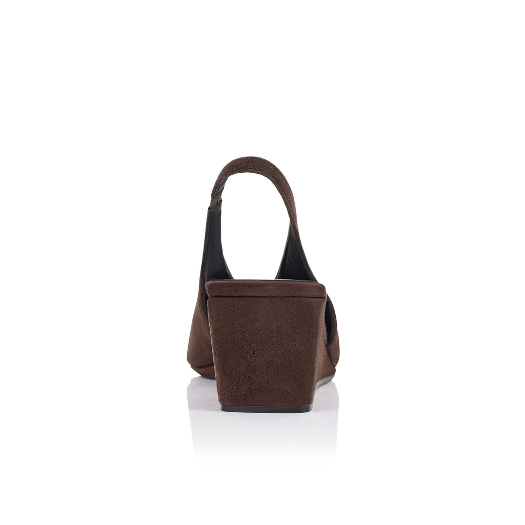 Lana Wilkinson - Ayvie Wedge - Espresso Suede