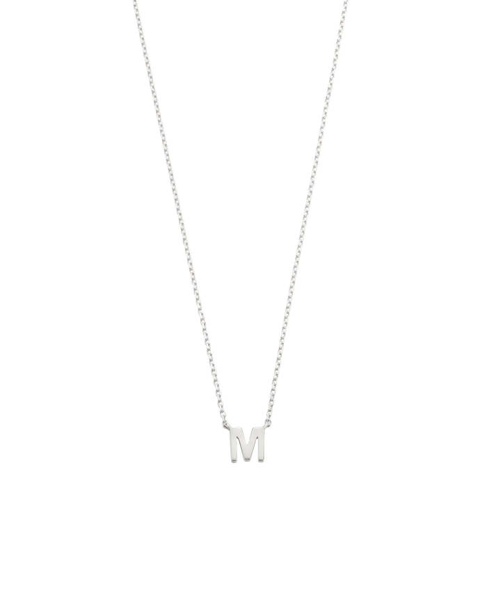 Kirsten Ash - M Petite Initial Necklace - Sterling Silver